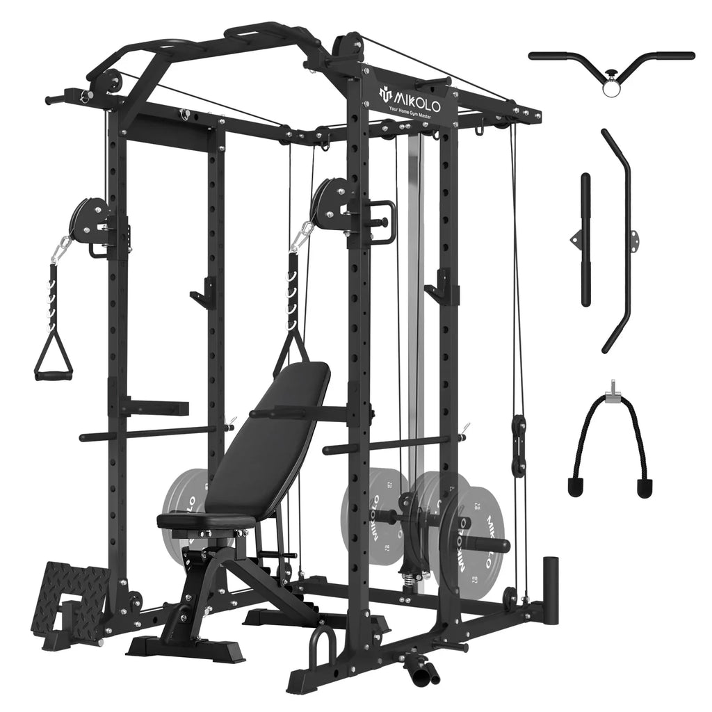 1500 lbs Power Rack Cage with Cable Crossover Machine B3061