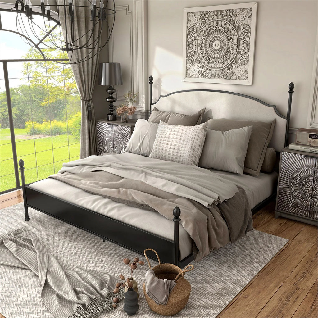 King Metal Bed H256363