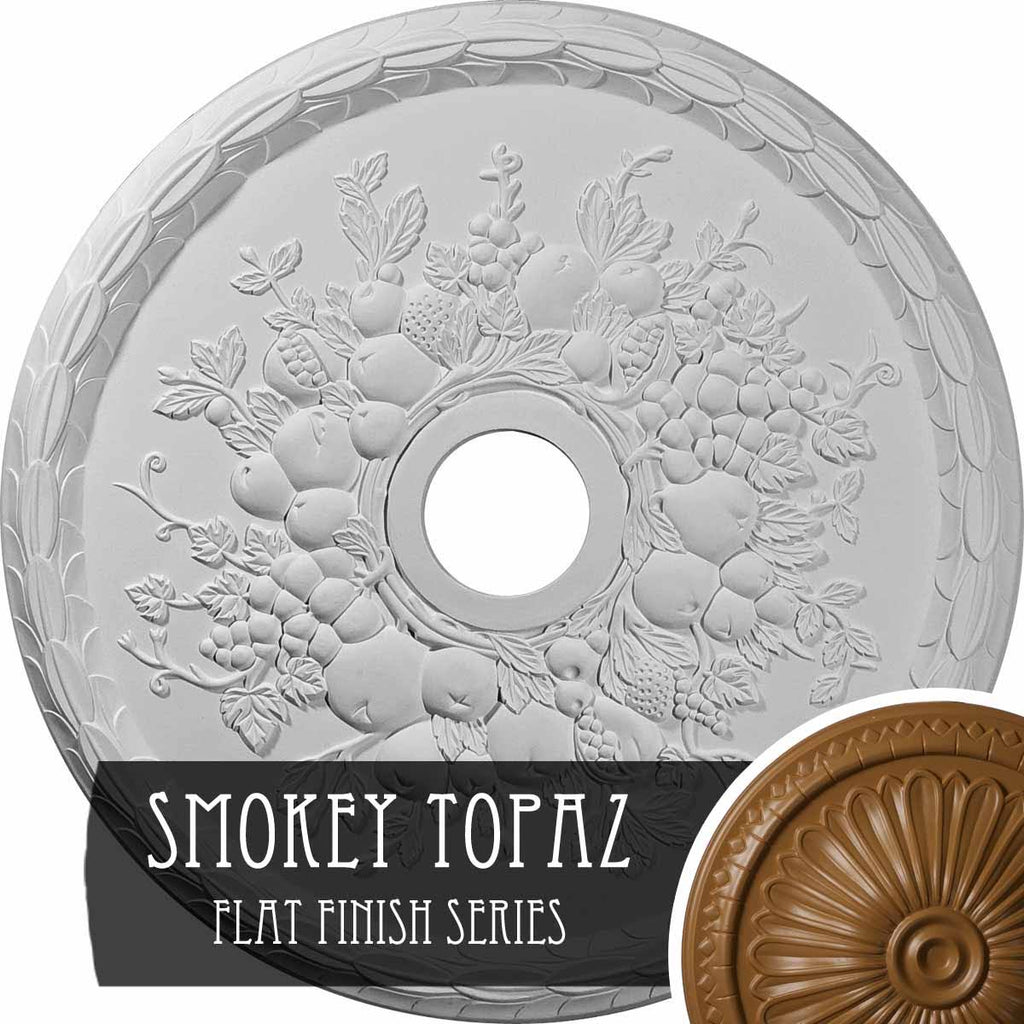 22 5/8x22OD x 3 5/8x22ID x 5/8x22P Grape Ceiling Medallion D875