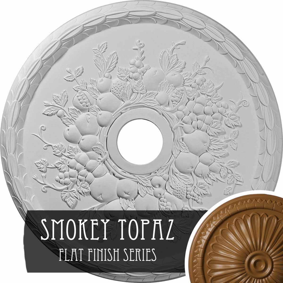 22 5/8x22OD x 3 5/8x22ID x 5/8x22P Grape Ceiling Medallion D875