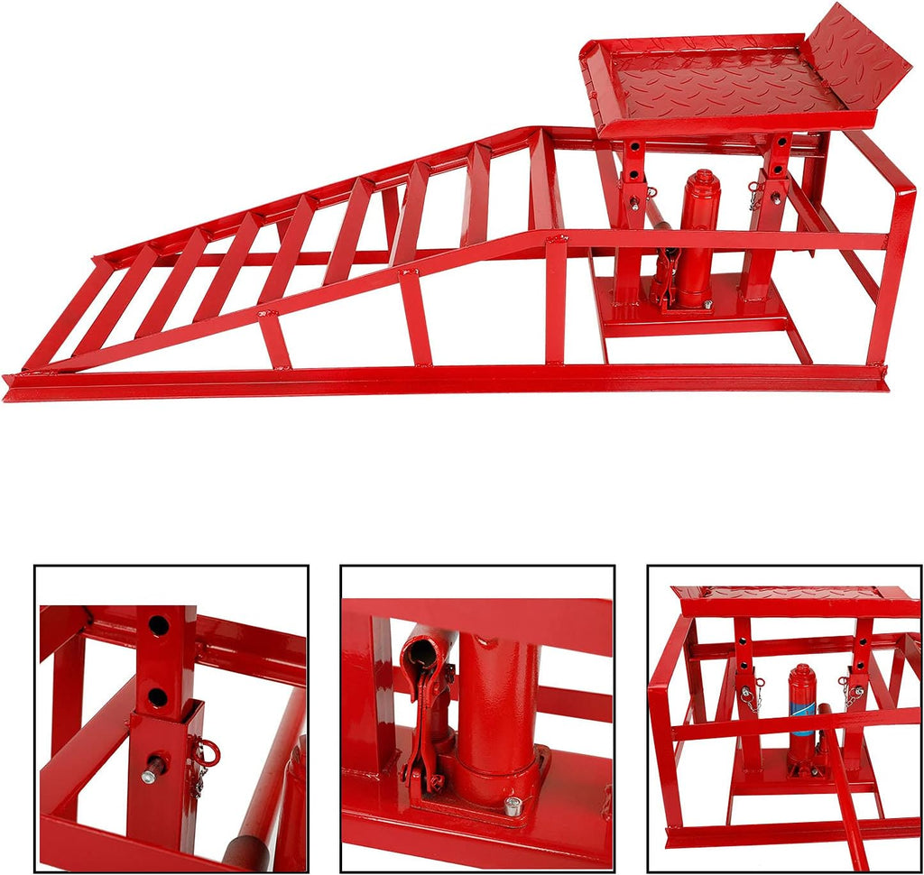 Red Hydraulic Car Lift Ramps K114