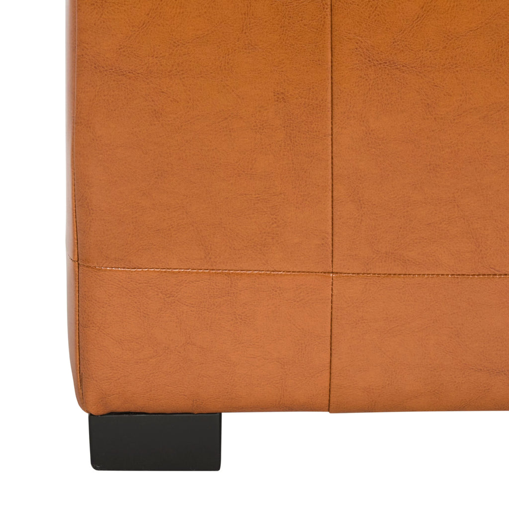 Large Rustic Tufted Storage Bench Y773879