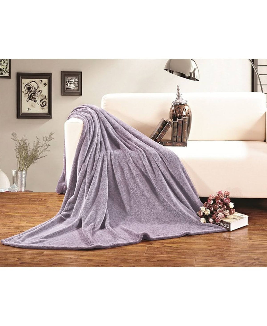 Plush Fleece Blanket, King/California King - Brown W7246
