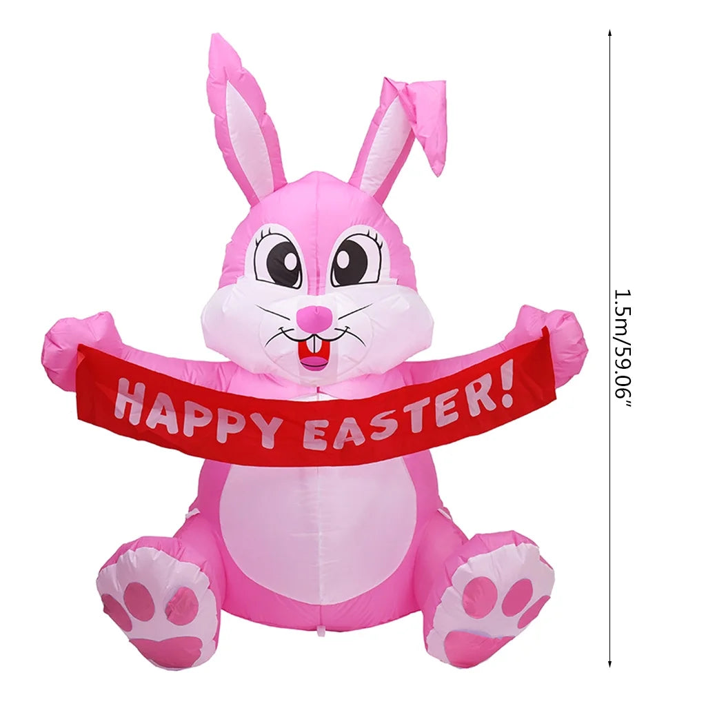 Inflatable LED Night Light Easter Bunny Decorations X6333