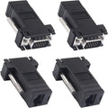 VGA Extender Over Ethernet Adapter, 4pcs VGA to RJ45 Adapter Z976