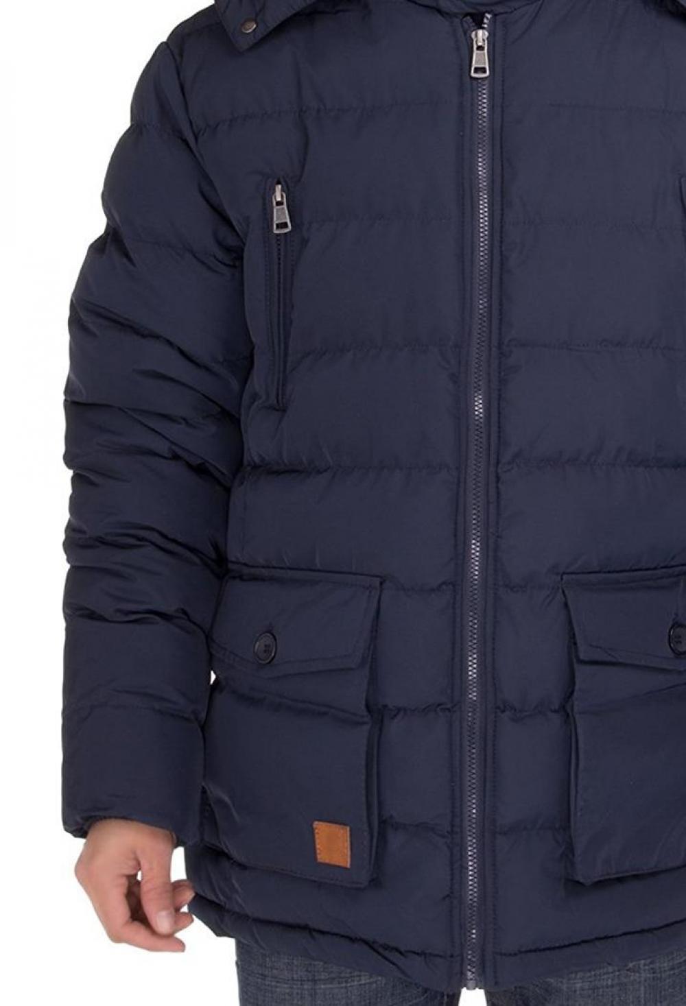 Navy Blue Thermal Padded Down Coat D2140