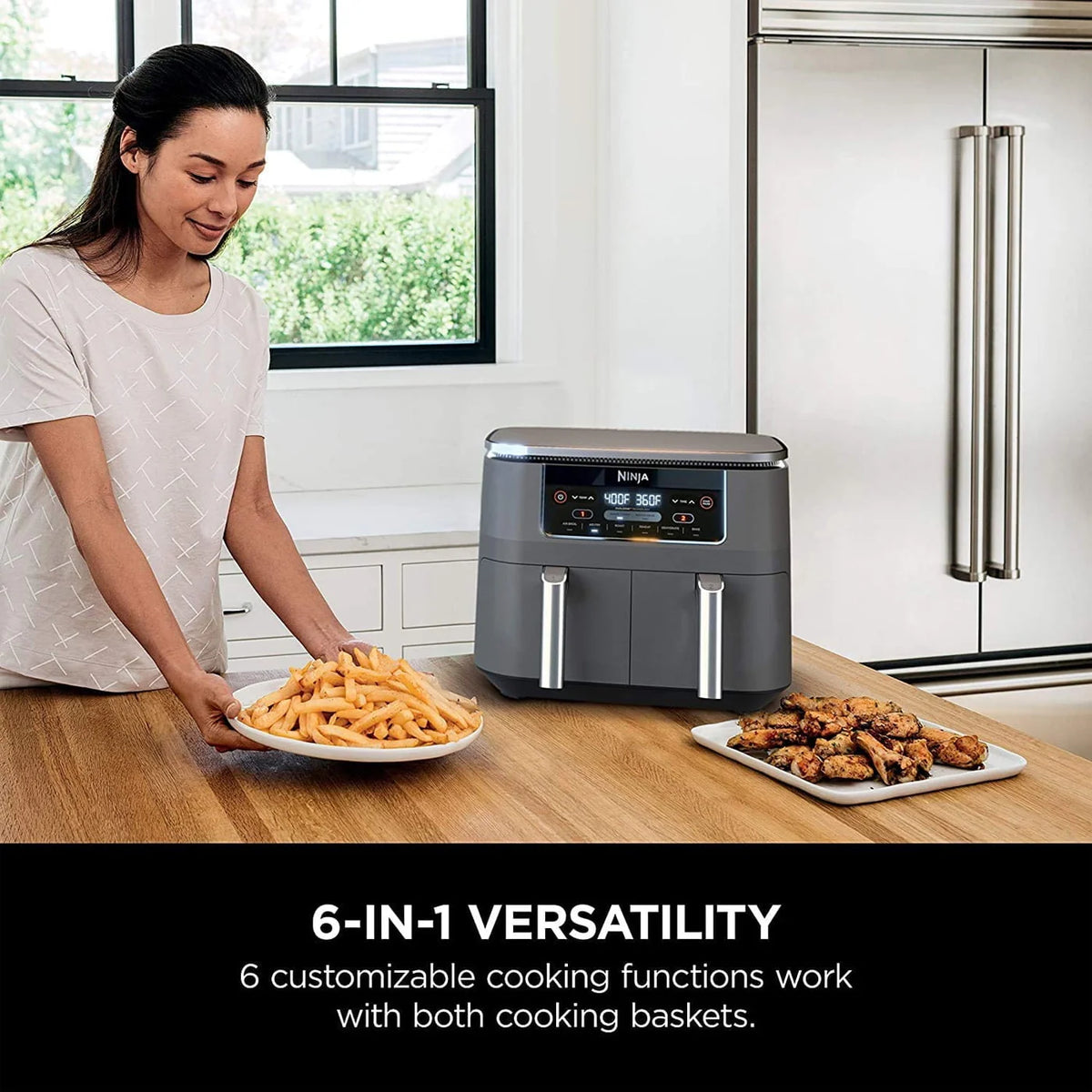 4-in-1 8-Quart 2-Basket Air Fryer K5459
