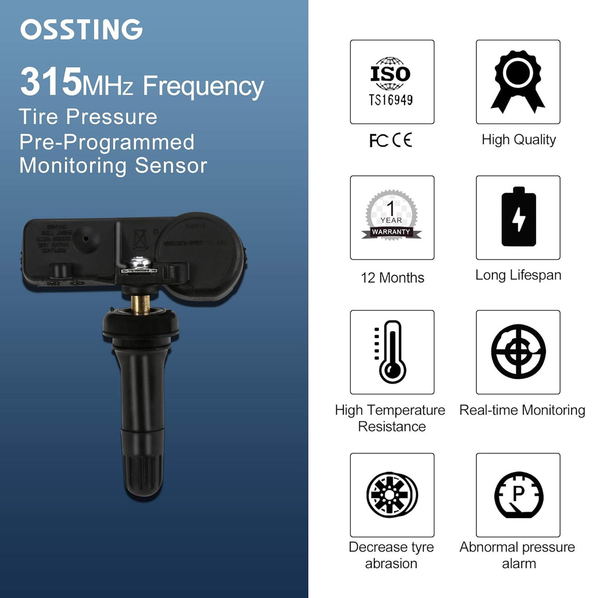 Subaru Tire Pressure Sensor 315MHZ TPMS Sensor 4 Pack B765
