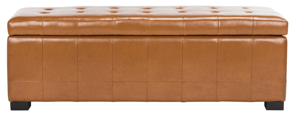 Large Rustic Tufted Storage Bench Y773879