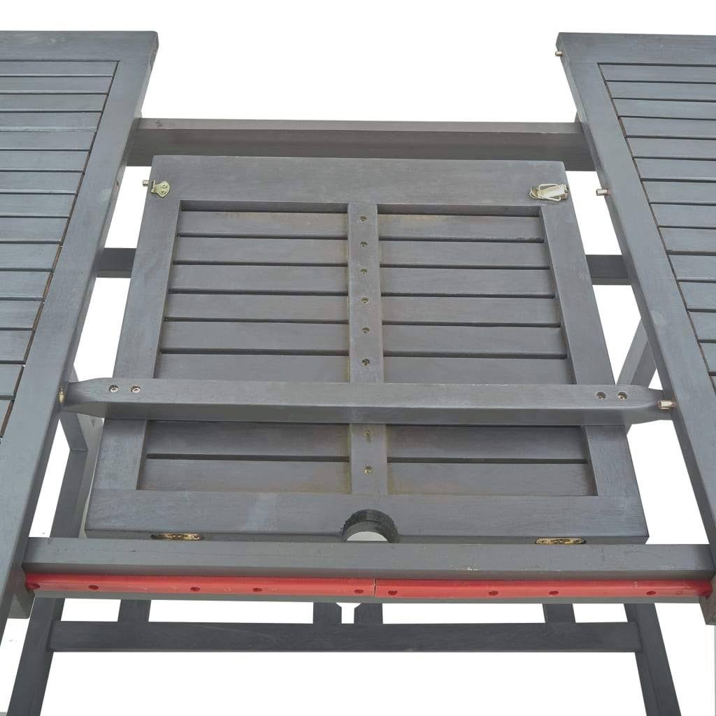 Gray Solid Acacia Wood Garden Table D646836