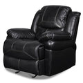 Black Upholstered Fabric Glider Recliner A37206
