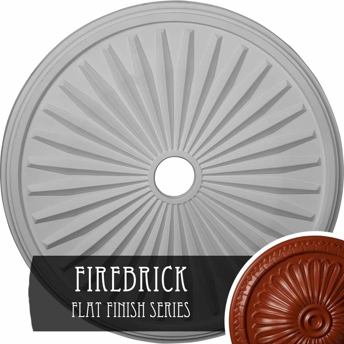 Hand-Painted Firebrick Ceiling Medallion B921253
