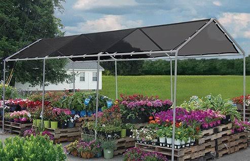 Black Heavy Duty Mesh Tarp Sun Shade Awning Fence Screen D187318